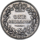 1881 Shilling - Victoria British Silver Coin - Nice
