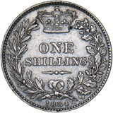 1884 Shilling - Victoria British Silver Coin - Nice