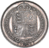 1887 Shilling - Victoria British Silver Coin - Very Nice