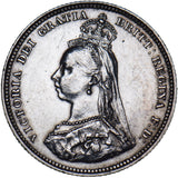 1887 Shilling - Victoria British Silver Coin - Nice