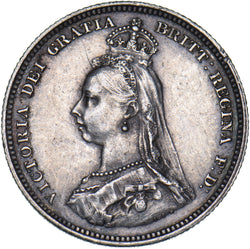 1887 Shilling - Victoria British Silver Coin - Nice