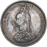 1887 Shilling - Victoria British Silver Coin - Nice