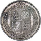 1887 Shilling - Victoria British Silver Coin - Very Nice