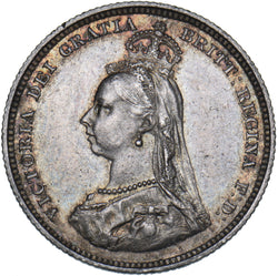 1887 Shilling - Victoria British Silver Coin - Very Nice