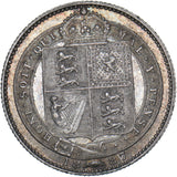 1887 Shilling - Victoria British Silver Coin - Very Nice