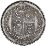 1887 Shilling - Victoria British Silver Coin - Very Nice