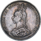 1887 Shilling - Victoria British Silver Coin - Nice
