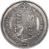 1887 Shilling - Victoria British Silver Coin - Very Nice