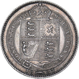 1887 Shilling - Victoria British Silver Coin - Very Nice