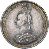 1887 Shilling - Victoria British Silver Coin - Very Nice