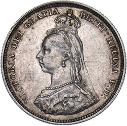 1887 Shilling - Victoria British Silver Coin - Nice