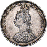1887 Shilling - Victoria British Silver Coin - Nice