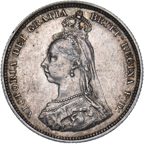 1887 Shilling - Victoria British Silver Coin - Nice