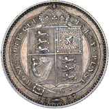 1887 Shilling - Victoria British Silver Coin - Nice