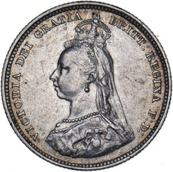 1887 Shilling - Victoria British Silver Coin - Nice