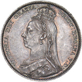 1889 Shilling - Victoria British Silver Coin - Very Nice