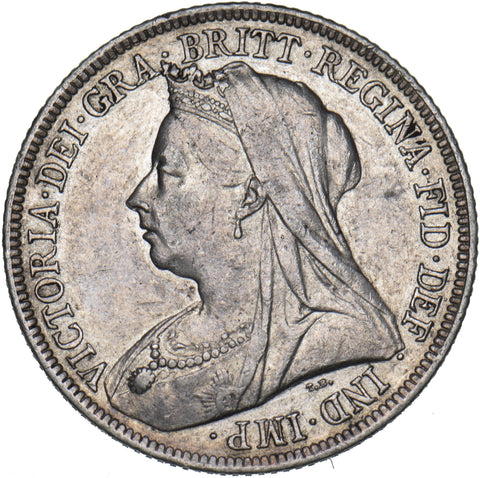 1899 Shilling - Victoria British Silver Coin - Nice