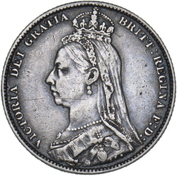 1890 Shilling - Victoria British Silver Coin