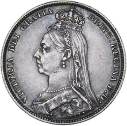 1890 Shilling - Victoria British Silver Coin - Nice