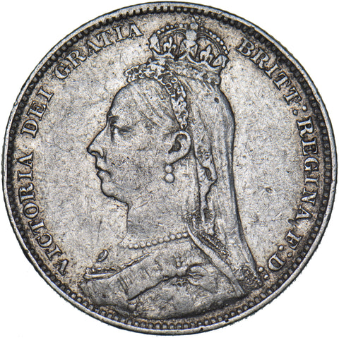1892 Shilling - Victoria British Silver Coin