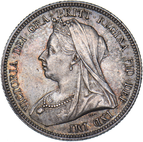 1893 Shilling - Victoria British Silver Coin - Very Nice