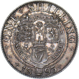 1893 Shilling - Victoria British Silver Coin - Very Nice