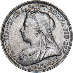 1895 Shilling (Small Rose) - Victoria British Silver Coin - Very Nice