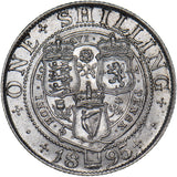 1895 Shilling (Small Rose) - Victoria British Silver Coin - Very Nice