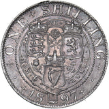1897 Shilling - Victoria British Silver Coin - Very Nice