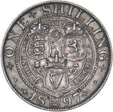 1897 Shilling - Victoria British Silver Coin - Nice