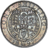 1897 Shilling - Victoria British Silver Coin - Superb