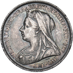 1897 Shilling - Victoria British Silver Coin - Very Nice
