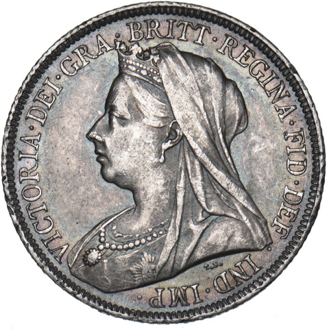 1897 Shilling - Victoria British Silver Coin - Very Nice