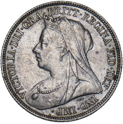 1897 Shilling - Victoria British Silver Coin - Very Nice