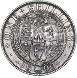 1899 Shilling - Victoria British Silver Coin - Very Nice