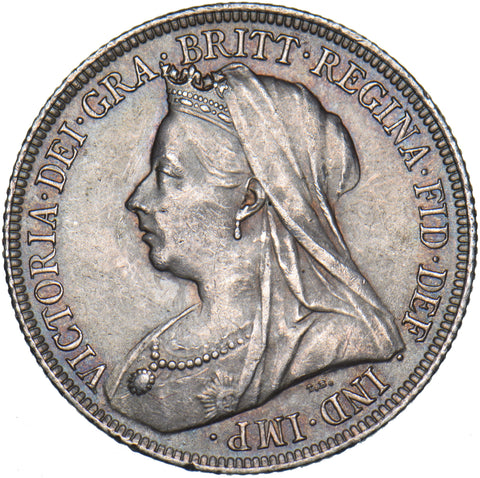 1900 Shilling - Victoria British Silver Coin - Very Nice
