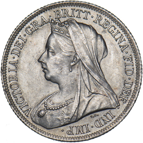 1901 Shilling - Victoria British Silver Coin - Superb
