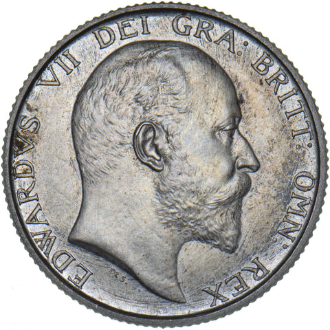 1902 Matt Proof Shilling - Edward VII British Silver Coin - Superb