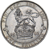 1902 Shilling - Edward VII British Silver Coin - Very Nice