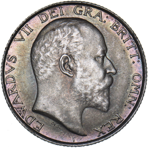 1902 Shilling - Edward VII British Silver Coin - Superb