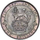 1902 Shilling - Edward VII British Silver Coin - Superb