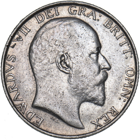 1902 Shilling - Edward VII British Silver Coin - Nice
