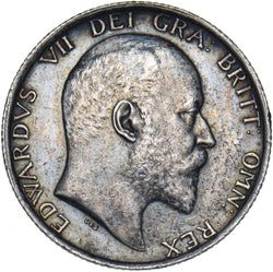 1907 Shilling - Edward VII British Silver Coin - Very Nice