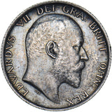 1907 Shilling - Edward VII British Silver Coin - Very Nice