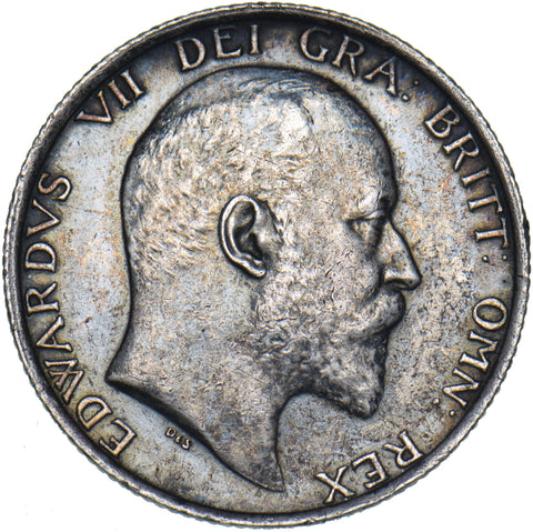 1907 Shilling - Edward VII British Silver Coin - Very Nice