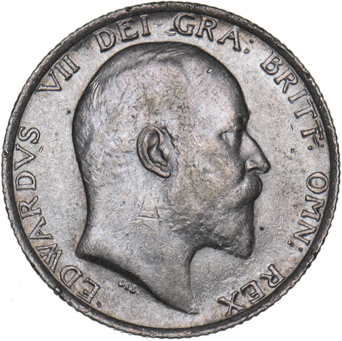 1910 Shilling - Edward VII British Silver Coin - Very Nice