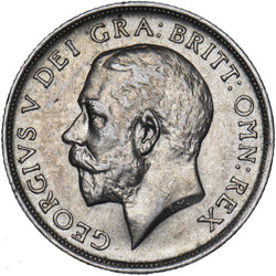 1914 Shilling - George V British Silver Coin - Very Nice