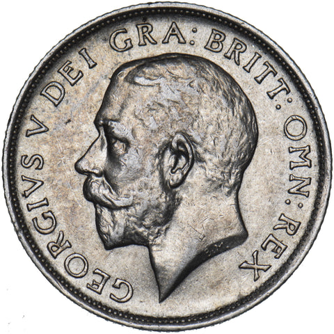 1914 Shilling - George V British Silver Coin - Very Nice