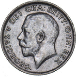 1915 Shilling - George V British Silver Coin - Nice