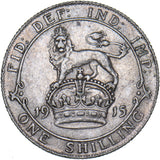 1915 Shilling - George V British Silver Coin - Nice